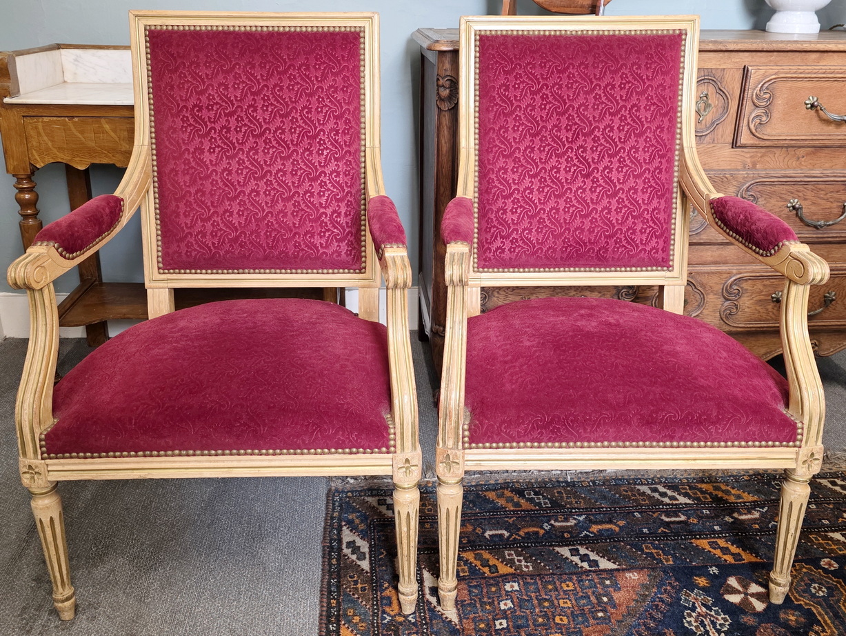 A pair of Louis XVI Armchairs